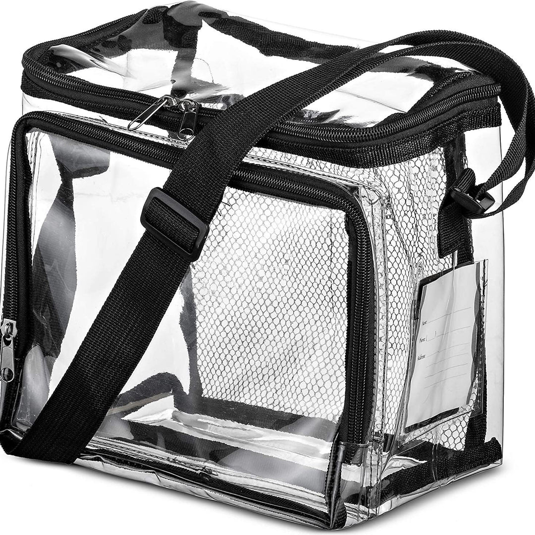 Transport bag made of transparent material with mesh pockets Bowlift