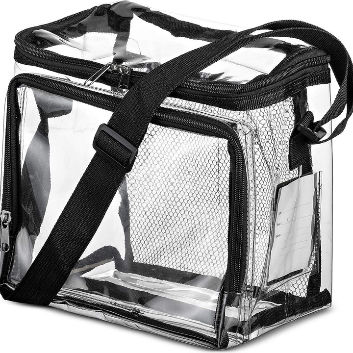 Transport bag made of transparent material with mesh pockets Bowlift