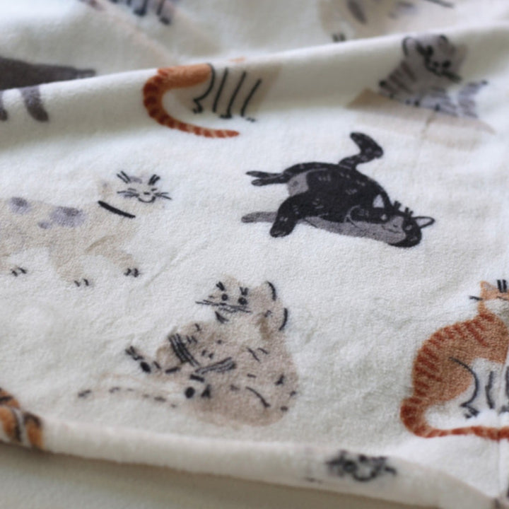 Playful Animal-Themed Plush Throw Blanket
