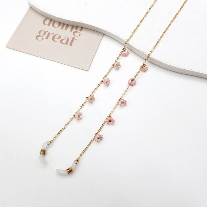 Floral Embellished Eyewear Chain Bowlift