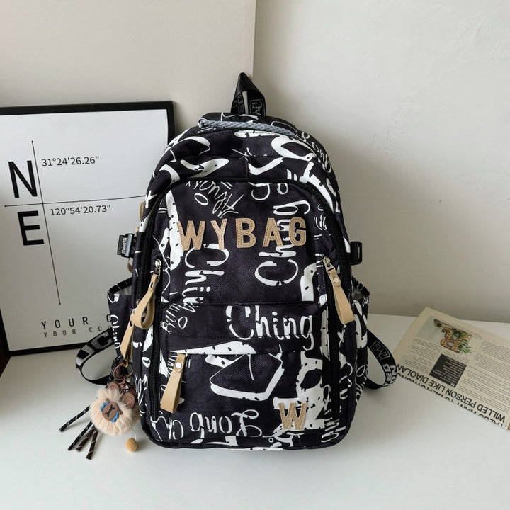 Stylish Graffiti Print Backpack