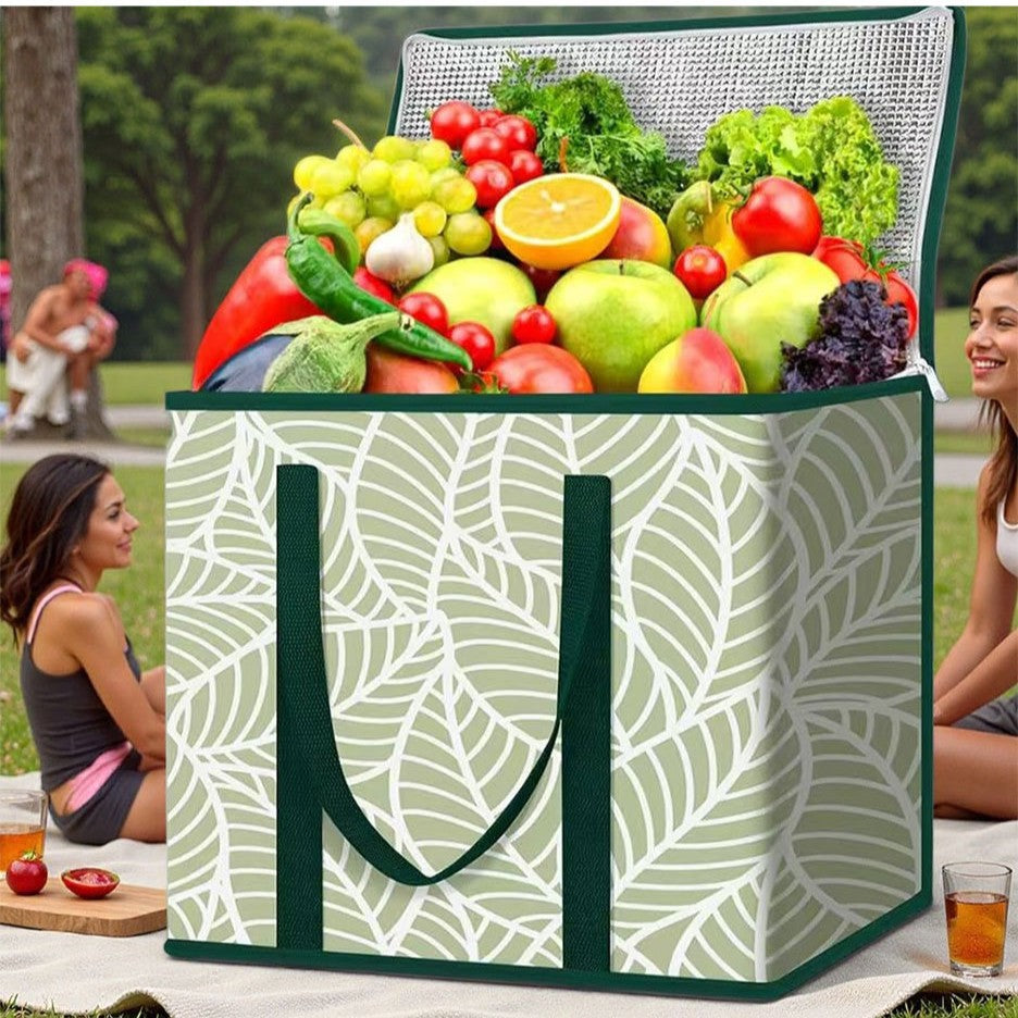 Insulated shopping bag with large volume Bowlift