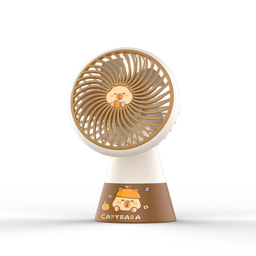 Women Portable Hand Fan in Creative Capybara Design Bowlift
