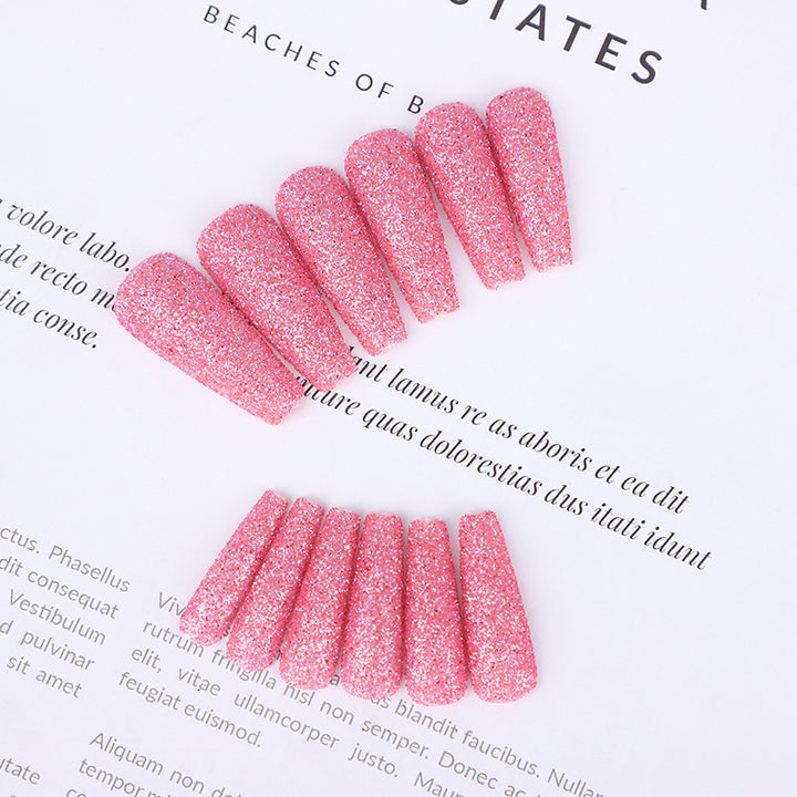 High-quality artificial nails with glitter effects Bowlift