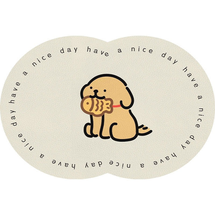Unisex Cute Cartoon Pet-Themed Mat Bowlift