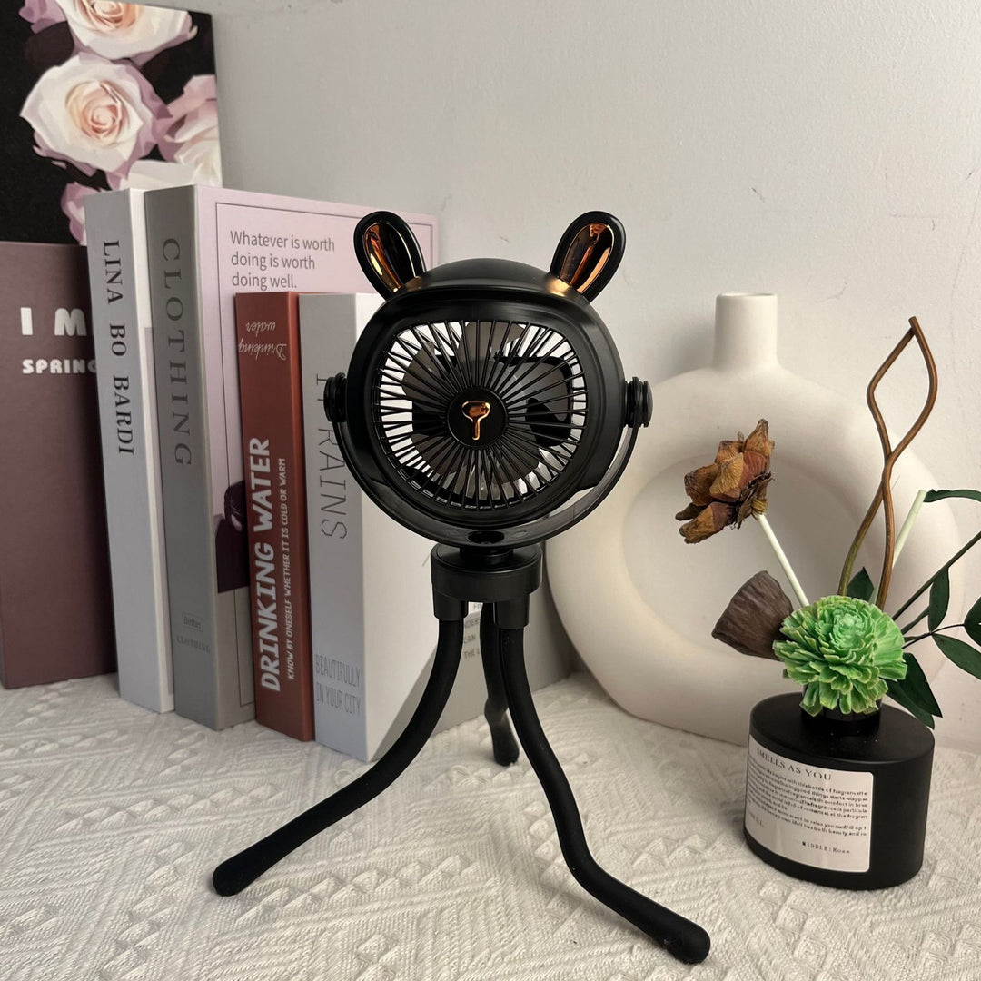 Cute Animal-Themed Portable Desk Fan Bowlift