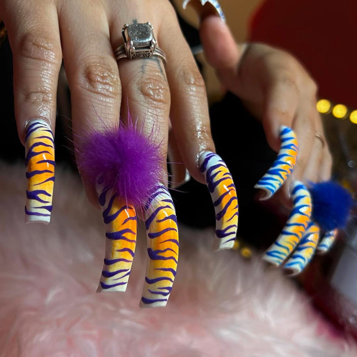 Long Sculpted Acrylic Nail Extensions Bowlift