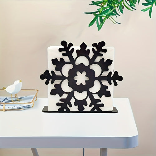 Snowflake-Themed Decorative Bookend