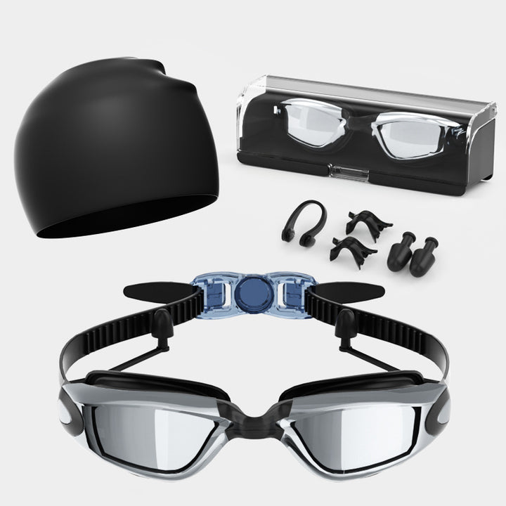 High-Performance Swimming Goggles Set Bowlift