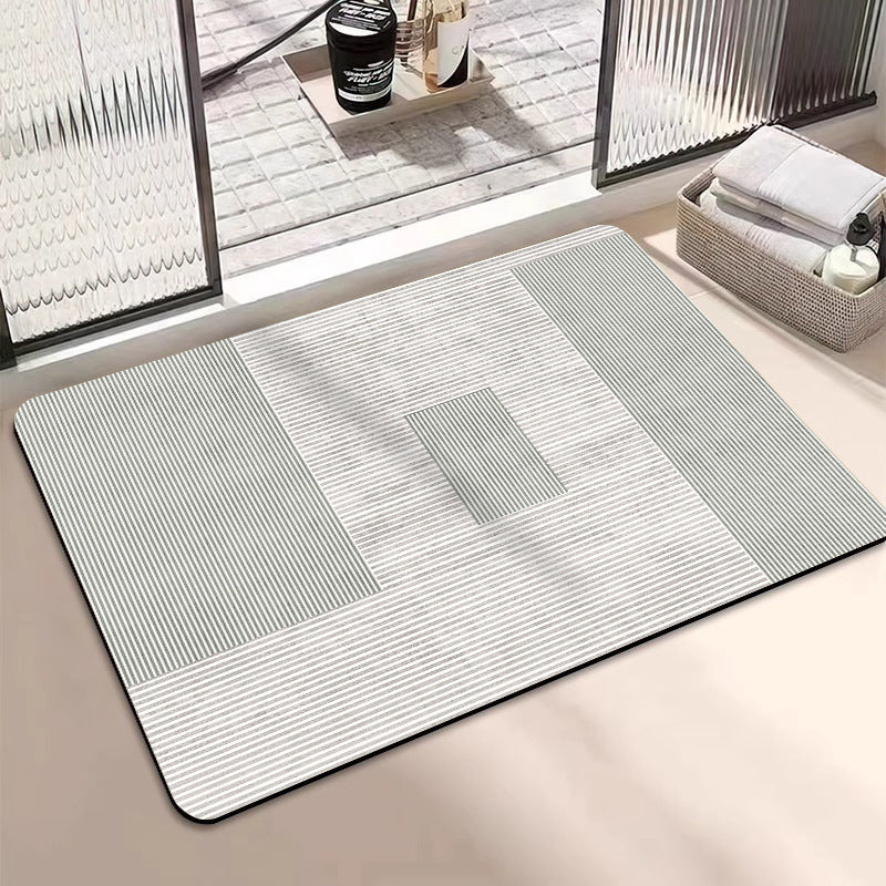 Geometric Pattern Textured Bath Mat Bowlift