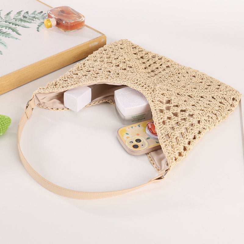 Hand-knotted Macrame Shoulder Bag Bowlift