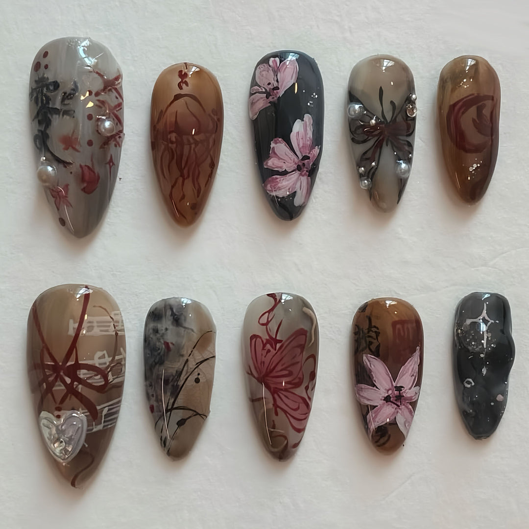 Thematic Artisan Press-On Nail Set Bowlift
