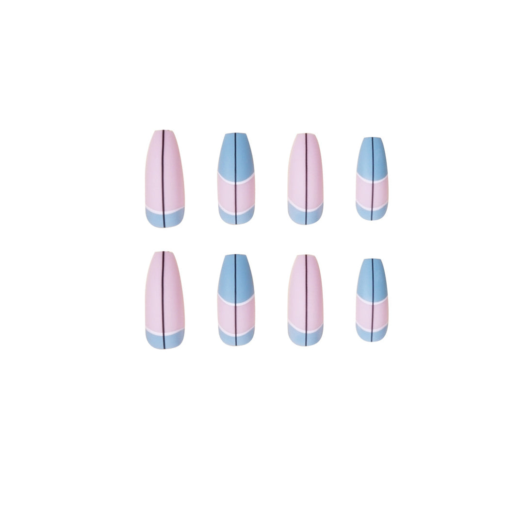 Trendy Stiletto Nails with Geometric Design Bowlift