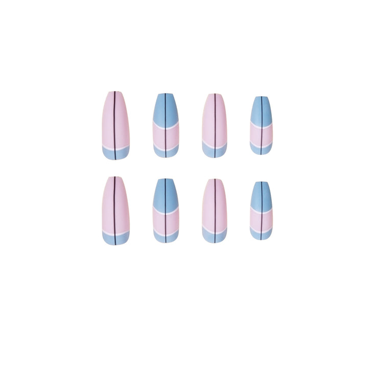 Trendy Stiletto Nails with Geometric Design Bowlift