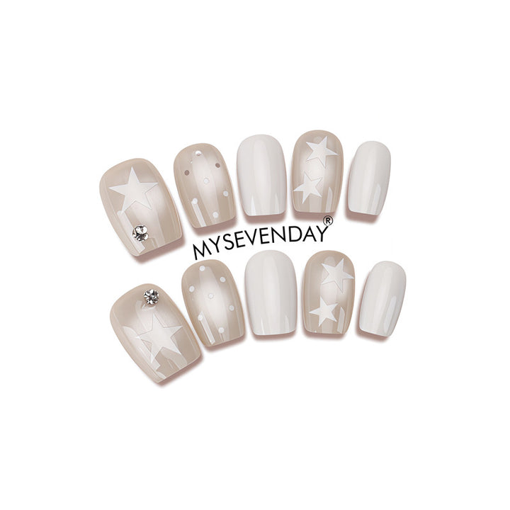 Decorative Star-Themed Press-On Nails Bowlift