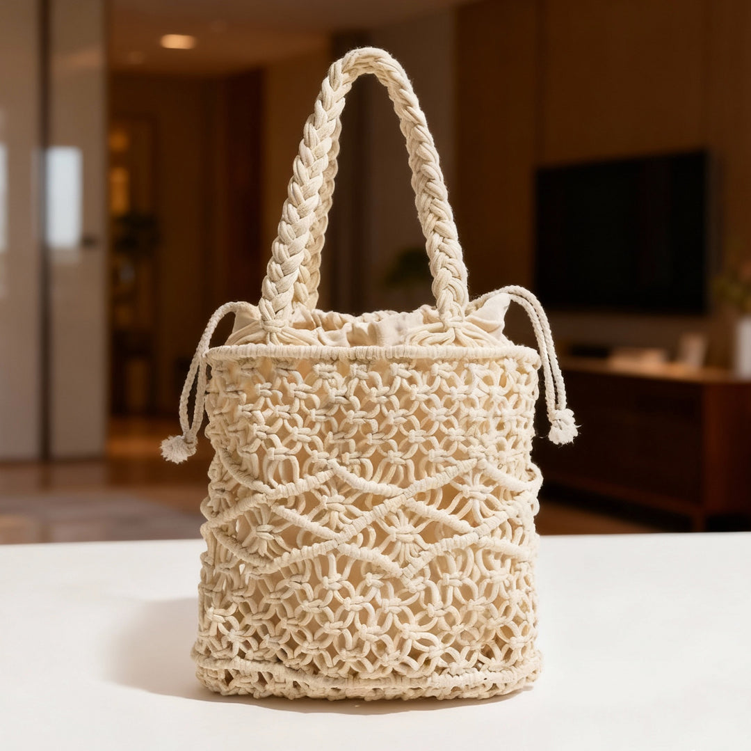 Handmade Macrame Tote Bag Bowlift