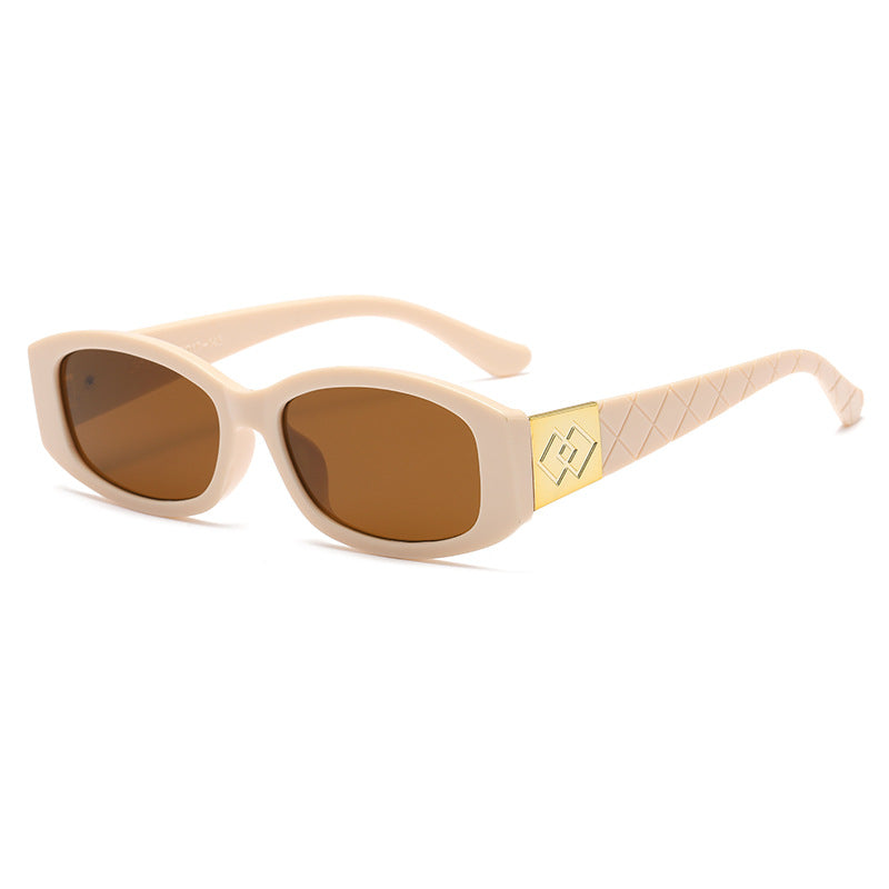 Women's modern sunglasses with unique golden frame Bowlift