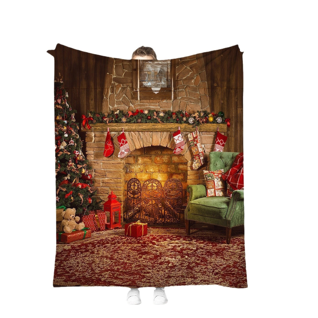 Holiday-Themed Fleece Throw Blanket