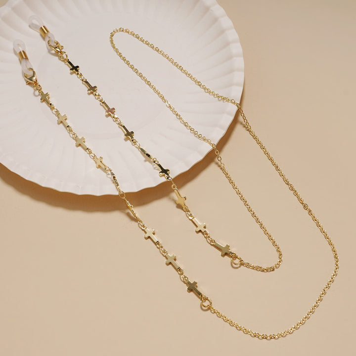 Fashionable Star-Embellished Eyewear Chain Bowlift