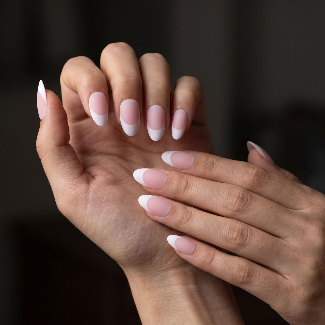 Elegant French Tip Press-On Nails Bowlift 1789389076
