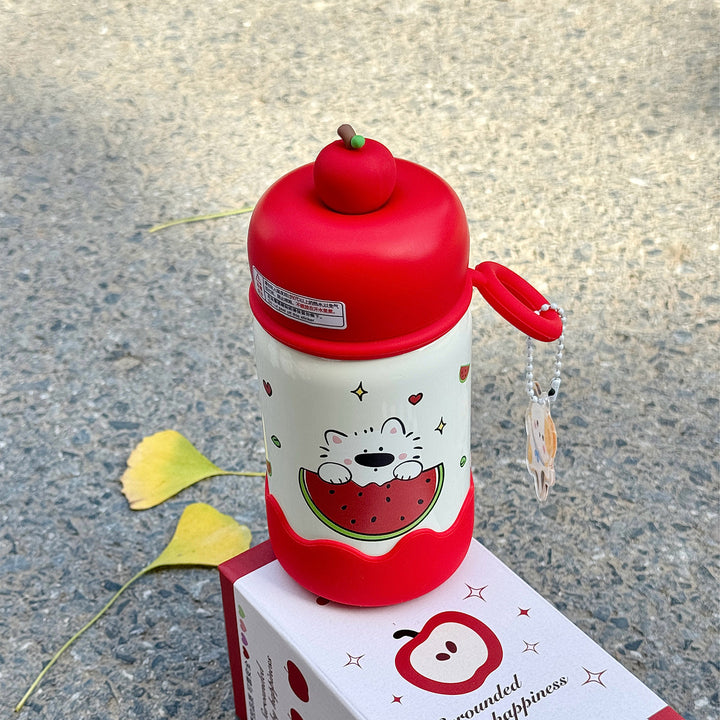 Women's water bottle with interactive fruit lid Bowlift