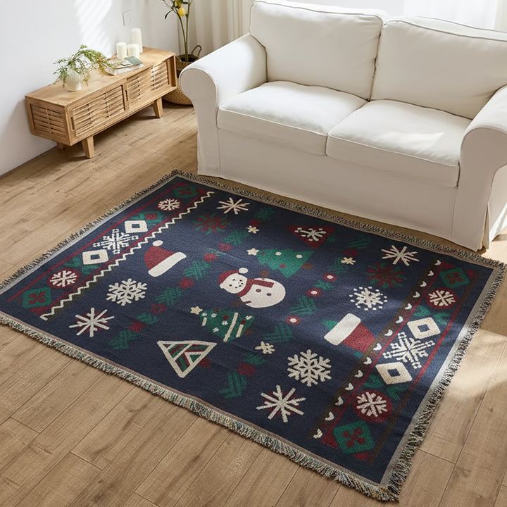Festive Holiday Themed Throw Blanket