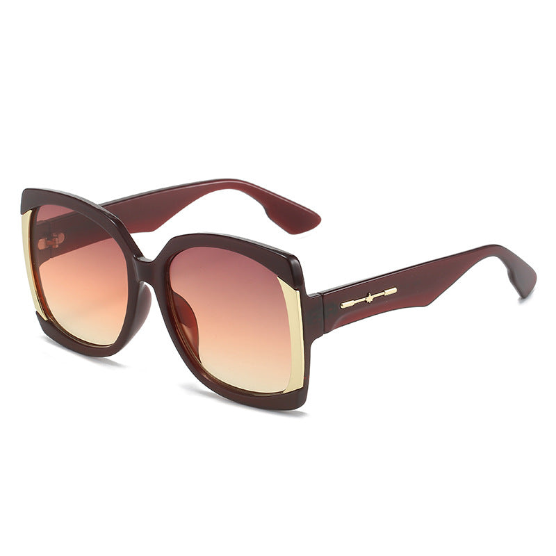 Oversized Tortoiseshell Sunglasses with Gold Accents Bowlift