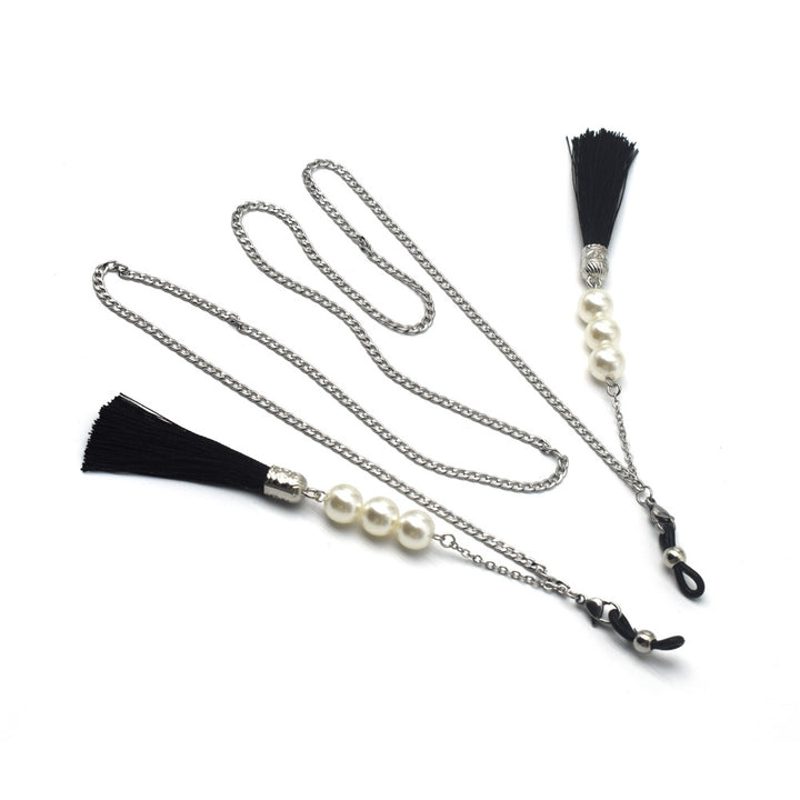 Elegant Tassel Pearl Eyewear Holder Bowlift