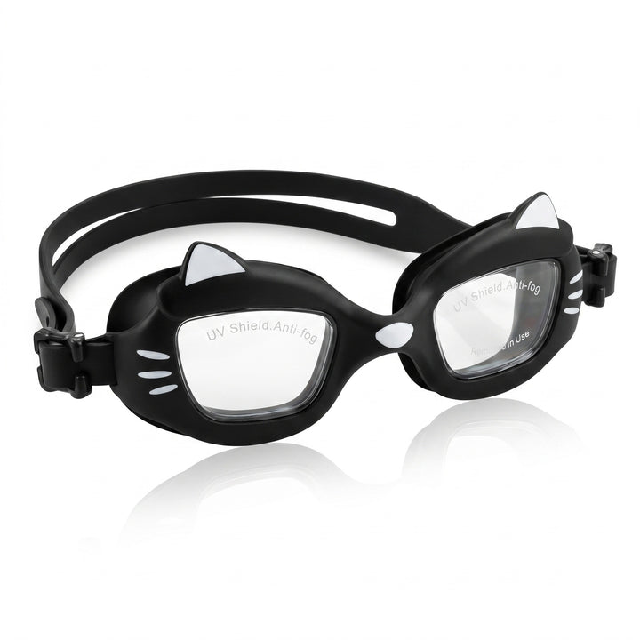 Swim goggles in a cute cat design with anti-fog technology Bowlift