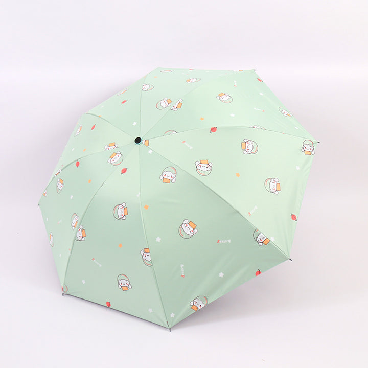 Women's Folding Umbrella with Fun Animal Design Bowlift