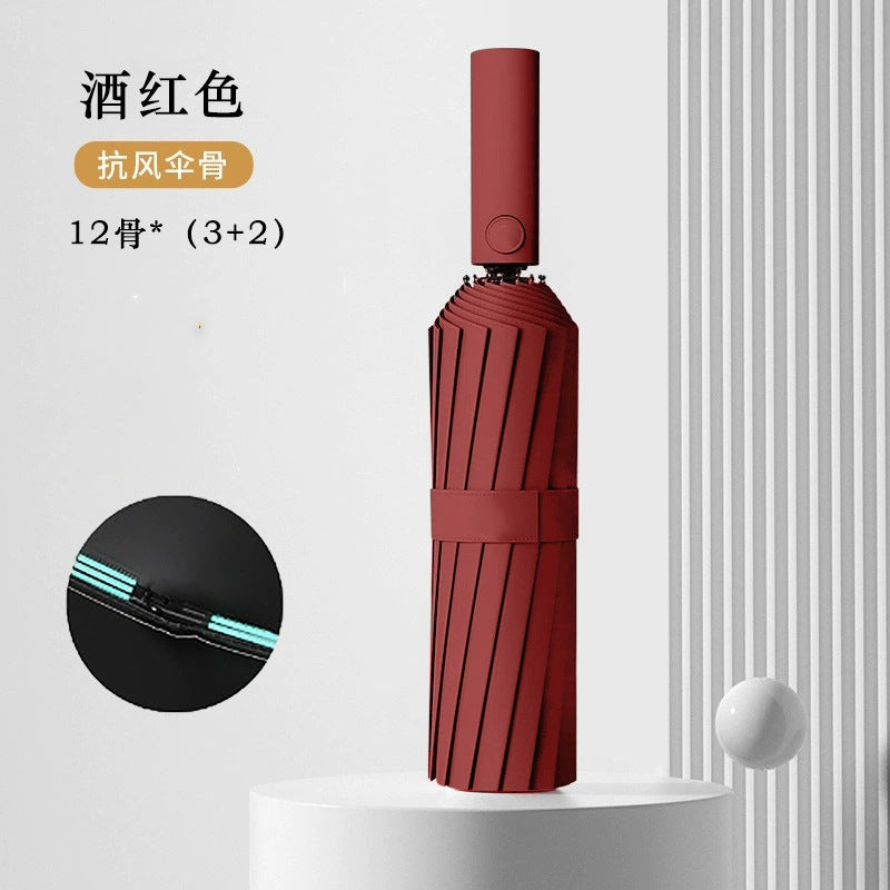 Women's Compact Umbrella with Improved Stability Bowlift