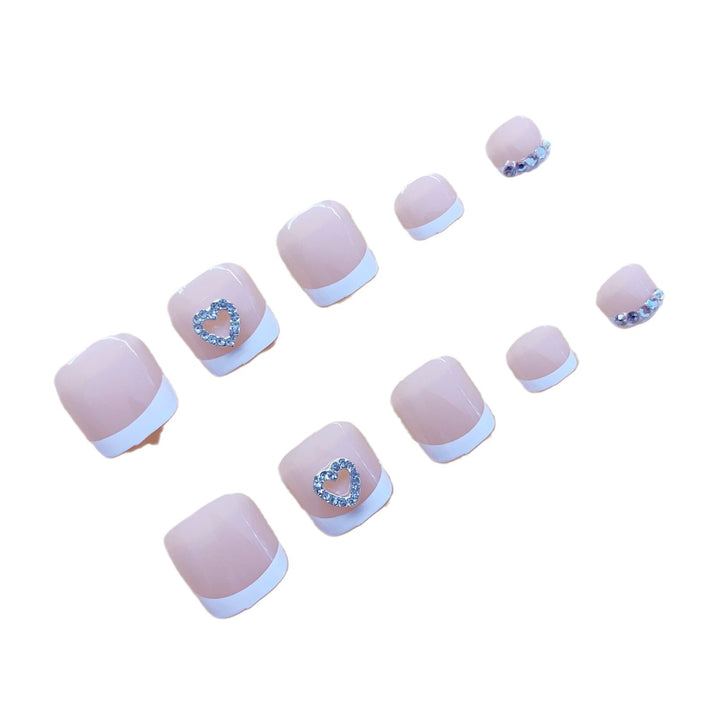 Nail art set with elegant glitter and heart decorations Bowlift