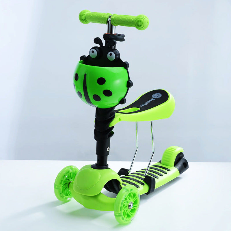 Fun-Themed Adjustable Kick Scooter Bowlift