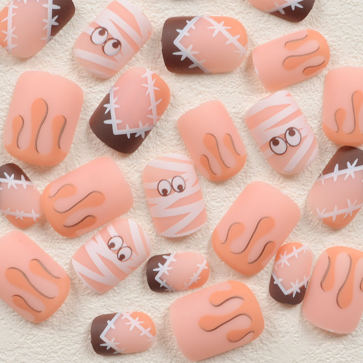 Artificial nail set with creative Halloween design Bowlift