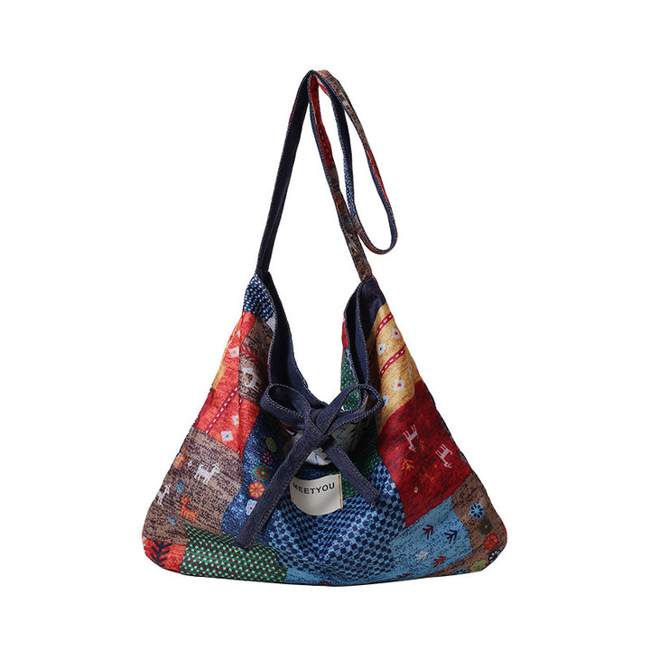 Artistic Patchwork Sling Bag Bowlift