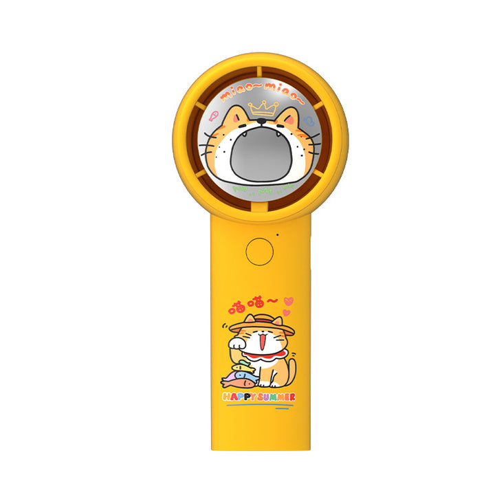 Unisex Portable Handheld Fan with Cute Cat Design Bowlift
