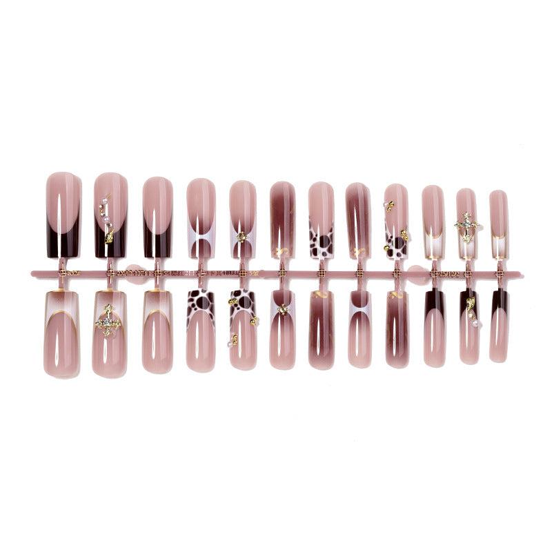 Elegant Decorative Press-On Nail Set Bowlift