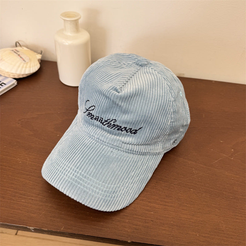 Women's Velvety Textured Baseball Cap Bowlift