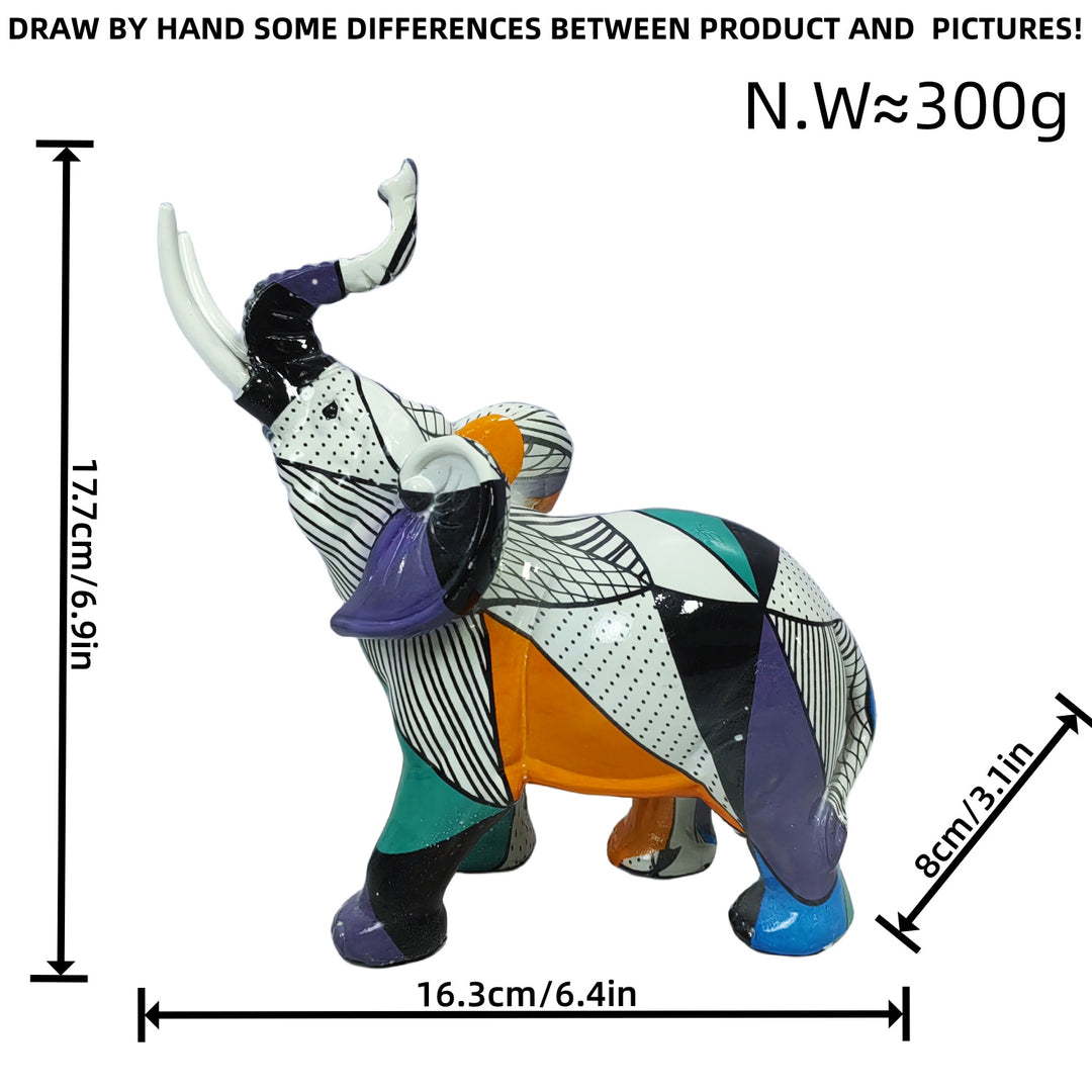 Creative elephant figurine with colorful design Bowlift