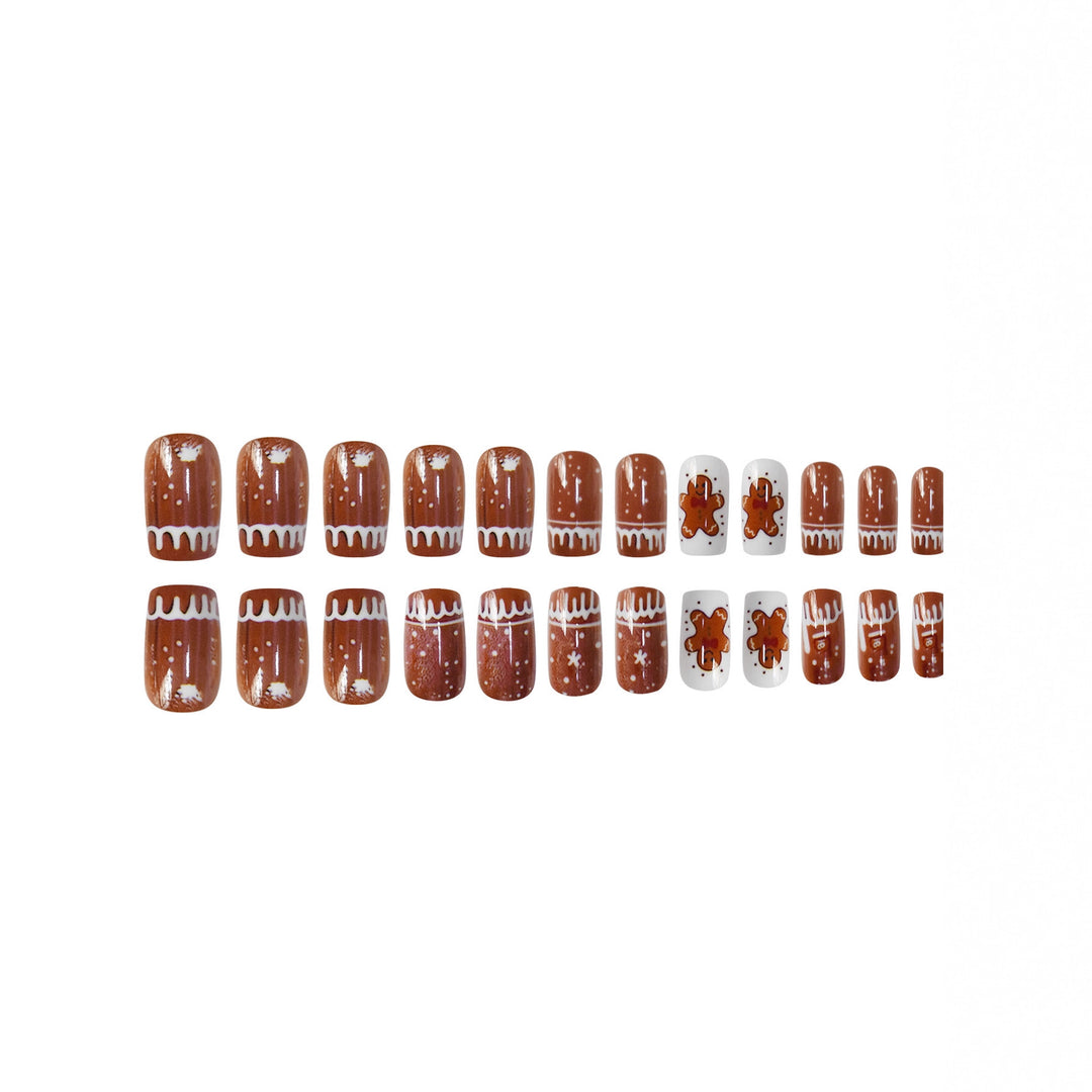 Decorative Glittery Star-Accented Press-On Nail Set Bowlift