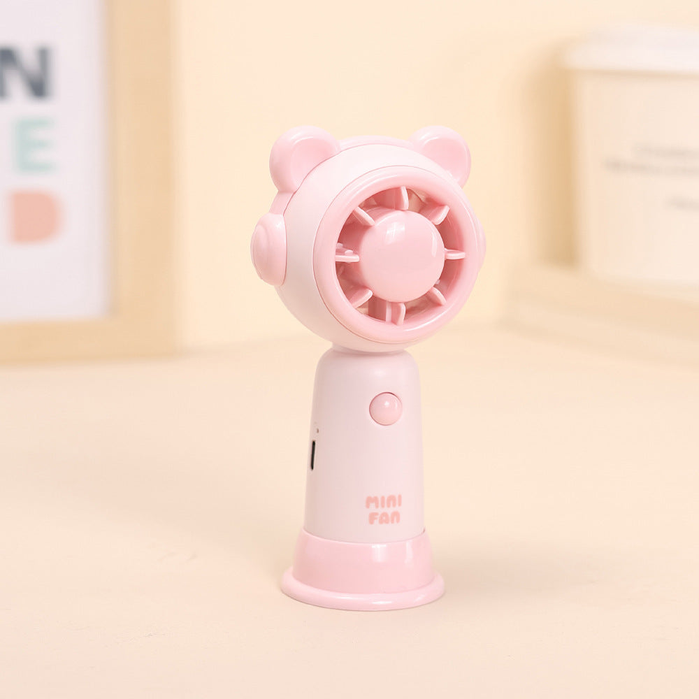 Women's Cute Portable Mini Hand Fan Bowlift