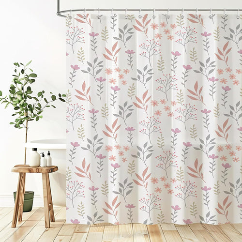 Floral Print Shower Curtain Bowlift
