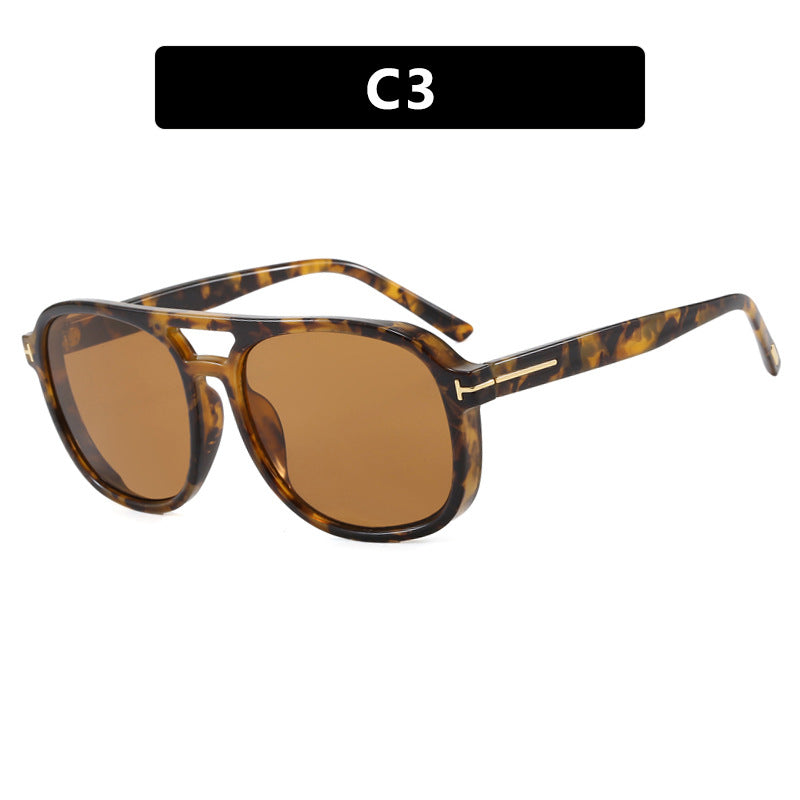 Women's square sunglasses with luxurious plastic frame and mirrored lenses Bowlift