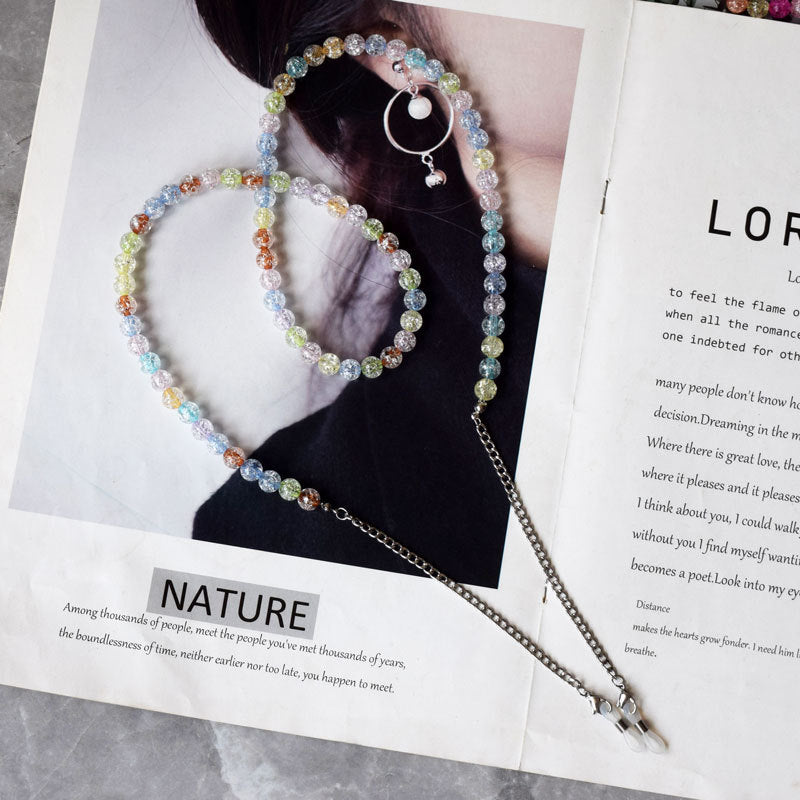 Colorful Textured Beaded Eyewear Chain Bowlift