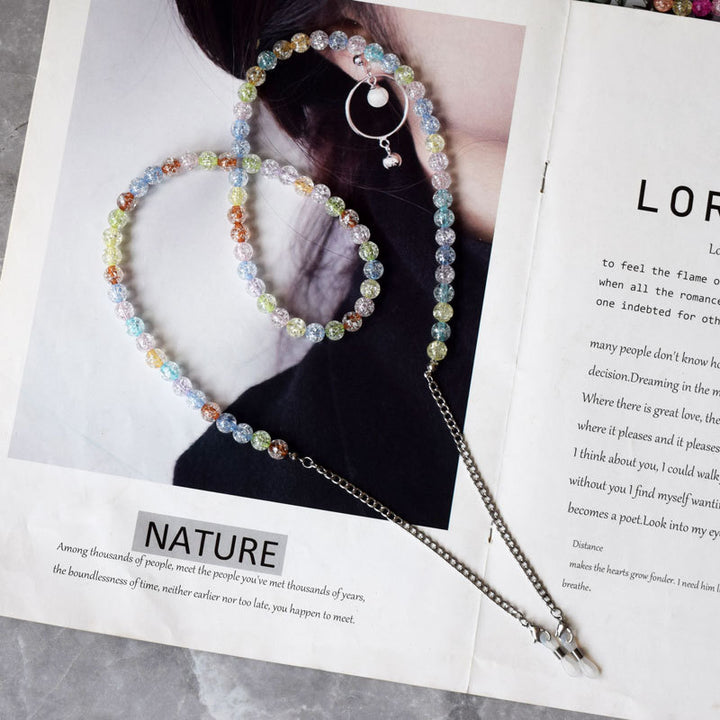 Colorful Textured Beaded Eyewear Chain Bowlift