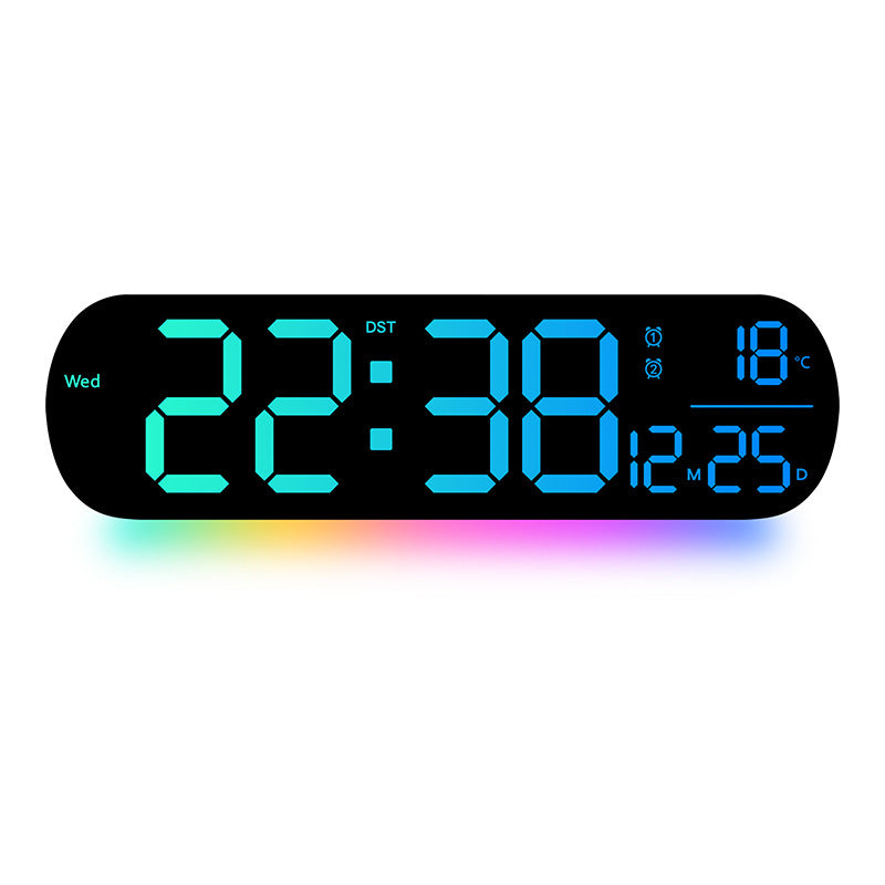 Digital LED Alarm Clock with Multifunctional Display Bowlift