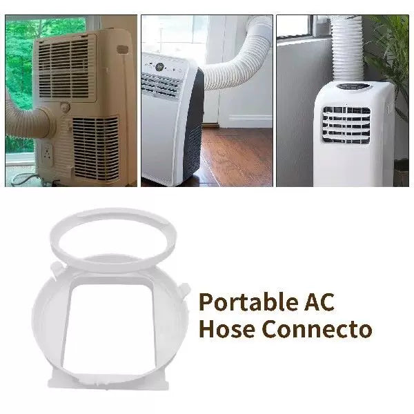 Unisex one size universal window fan adapter with circular exhaust collar and quick-release flange for portable air conditioners Bowlift
