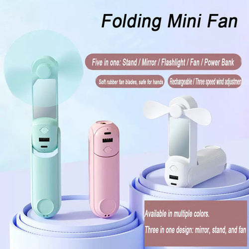 Women Portable USB Fan with Flexible Mount Bowlift