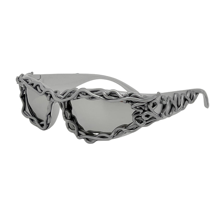 Women's extravagant design sunglasses with creatively structured frame Bowlift
