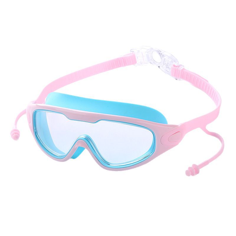 Swim mask with large field of vision and comfortable silicone padding Bowlift